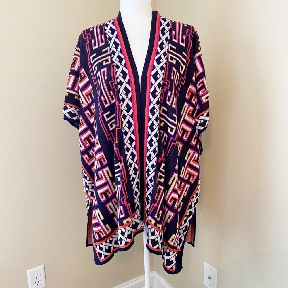 Crown & Ivy Open Front Cardigan Poncho - One Size
